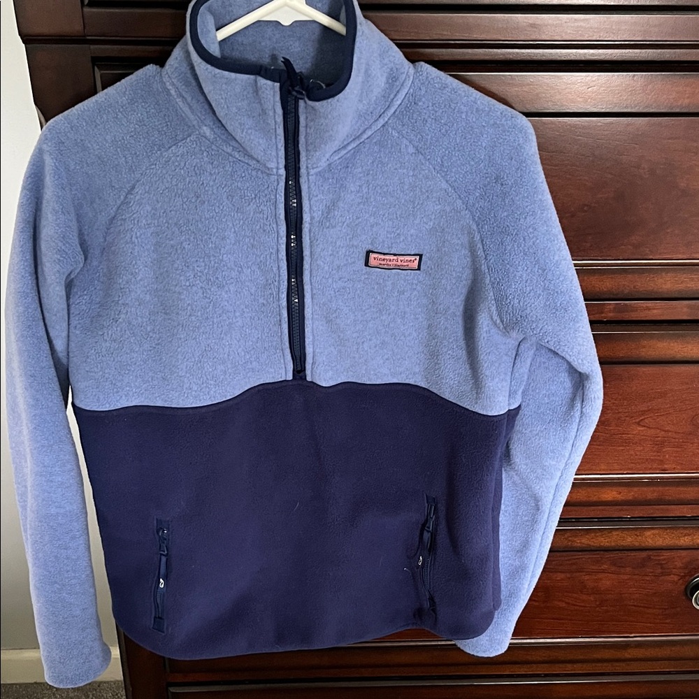 Vineyard Vines Women's Blue and Navy Zip-Up